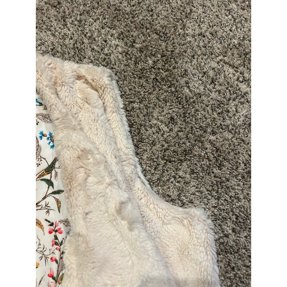 Anthropologie Elevenses Boho Faux Fur Cream Vest Size M Cozy Wintercore Fall - Picture 3 of 8